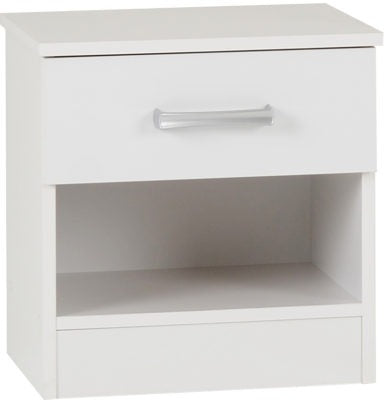 Polar 1 Drawer Bedside
White