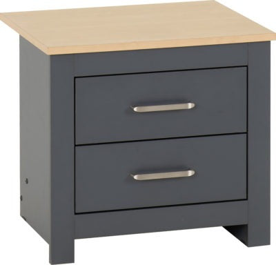 Portland 2 Drawer Bedside
Grey/Oak Effect