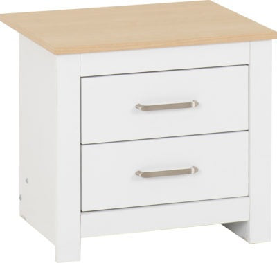 Portland 2 Drawer Bedside
White/Oak Effect