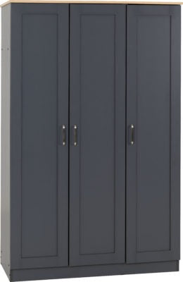 Portland 3 Door Wardrobe
Grey/Oak Effect