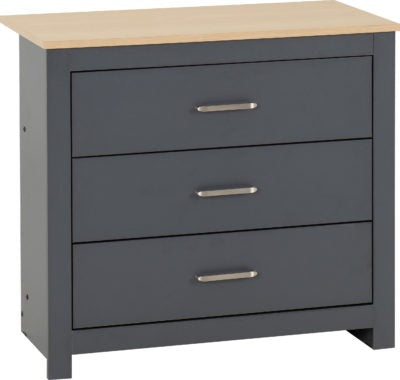 Portland 3 Drawer Chest
Grey/Oak Effect