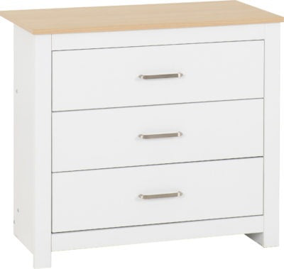 Portland 3 Drawer Chest
White/Oak Effect