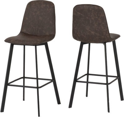 Quebec Bar Chair (Box of 2)
Brown Faux Leather