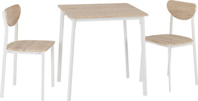 Riley Small Dining Set
White/Light Oak Effect Veneer