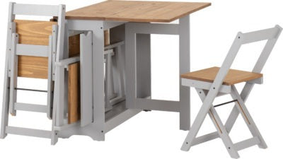 Santos Butterfly Dining Set
Grey Slate/Distressed Waxed Pine