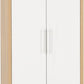 Seville 2 Door Wardrobe
White High Gloss/Light Oak Effect Veneer