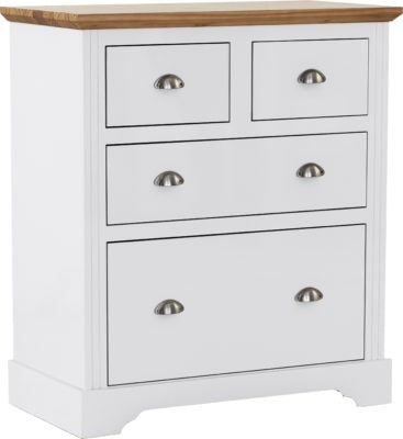 Toledo 2+2 Drawer Chest
White/Oak Effect