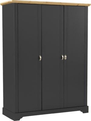 Toledo 3 Door Wardrobe
Grey/Oak Effect