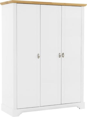 Toledo 3 Door Wardrobe
White/Oak Effect