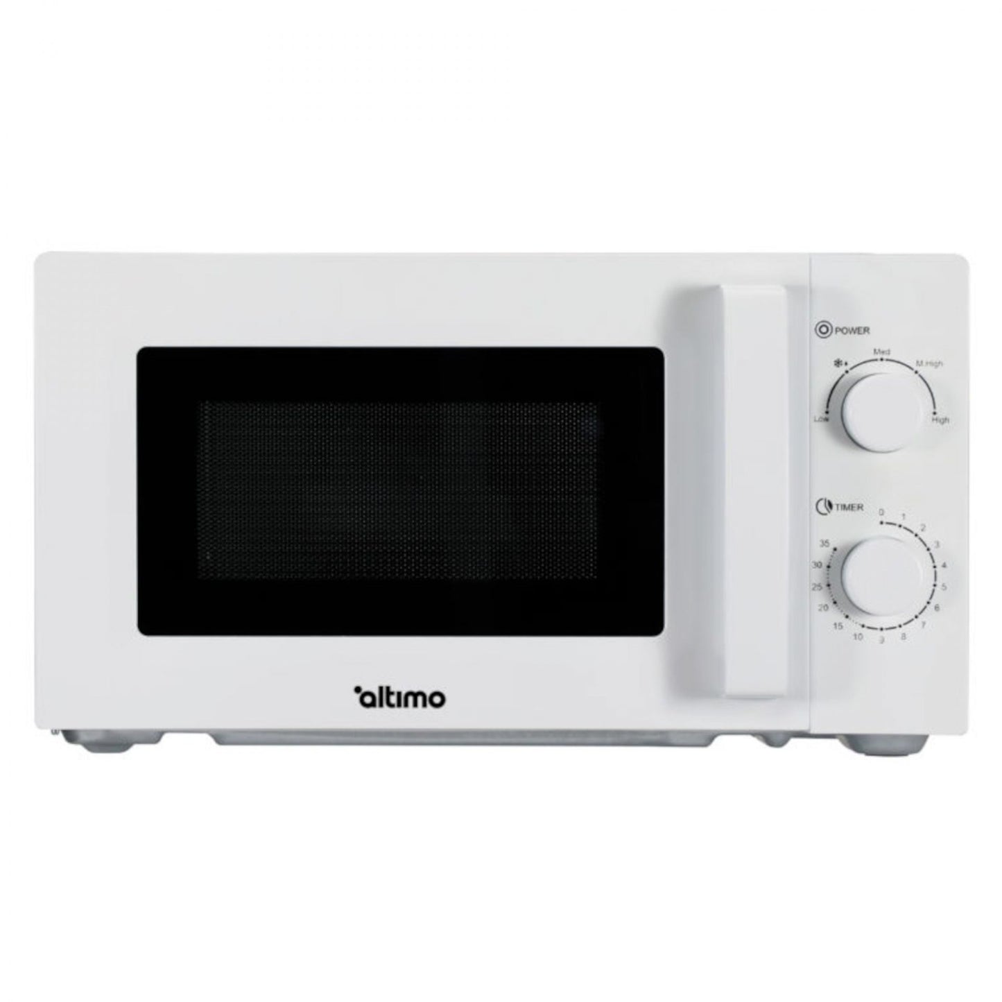 Altimo 700W 20L White Microwave Oven, 5 Cooking Power Levels, Quick Defrost Function, Manual Kitchen Timer MMW701W