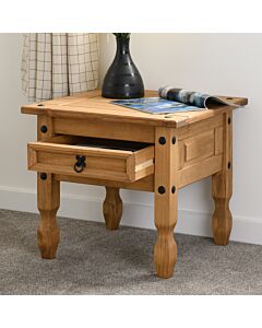 Corona 1 Drawer Lamp Table