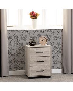 Oliver 3 Drawer Bedside