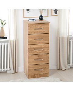 Dakota 5 Drawer Narrow Chest