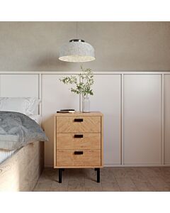 Leon 3 Drawer Bedside