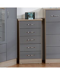 Nevada 5 Drawer Narrow Chest