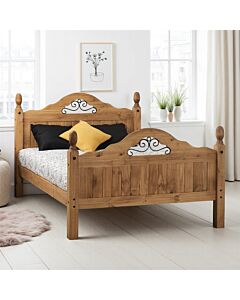 Corona Scroll 4'6" Bed High Foot End