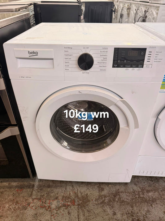 Beko 10kg washing machine 🌟 Free Delivery 🌟 120 Days Warranty 🌟