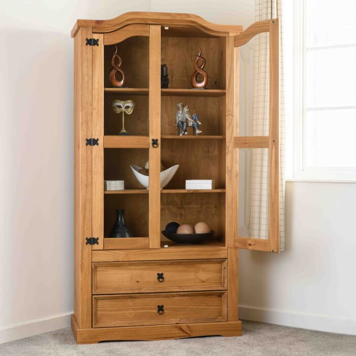 Corona 2 Door 2 Drawer Glass Display Unit