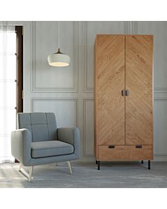 Leon 2 Door 1 Drawer Wardrobe