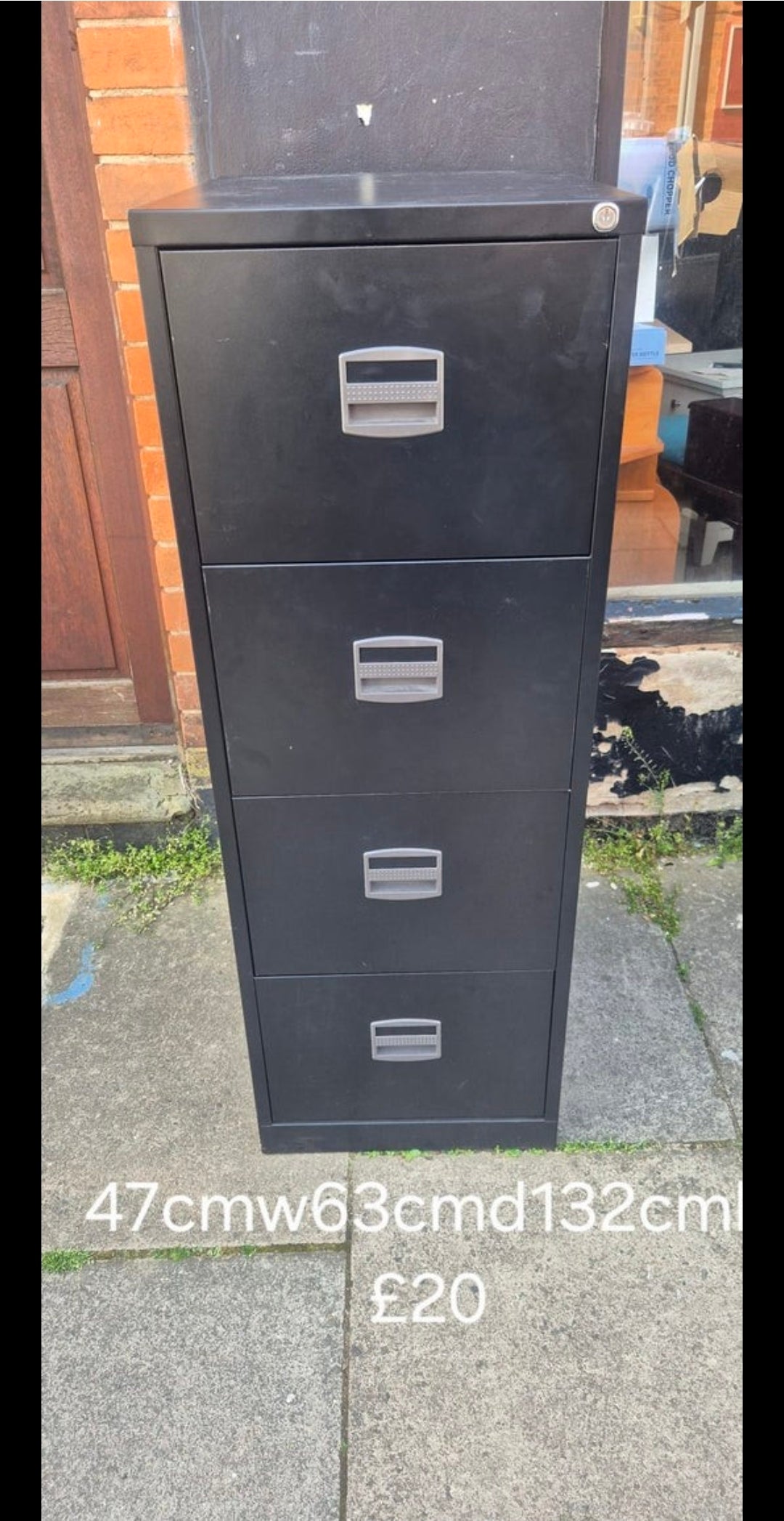 Filing cabinet no key 🌟 Free delivery in Leicester 🌟