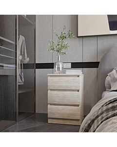 Malvern 3 Drawer Bedside