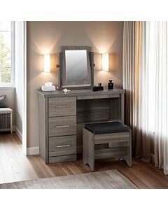 Lisbon 3 Piece Dressing Table Set with Mirror