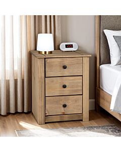 Panama 3 Drawer Bedside